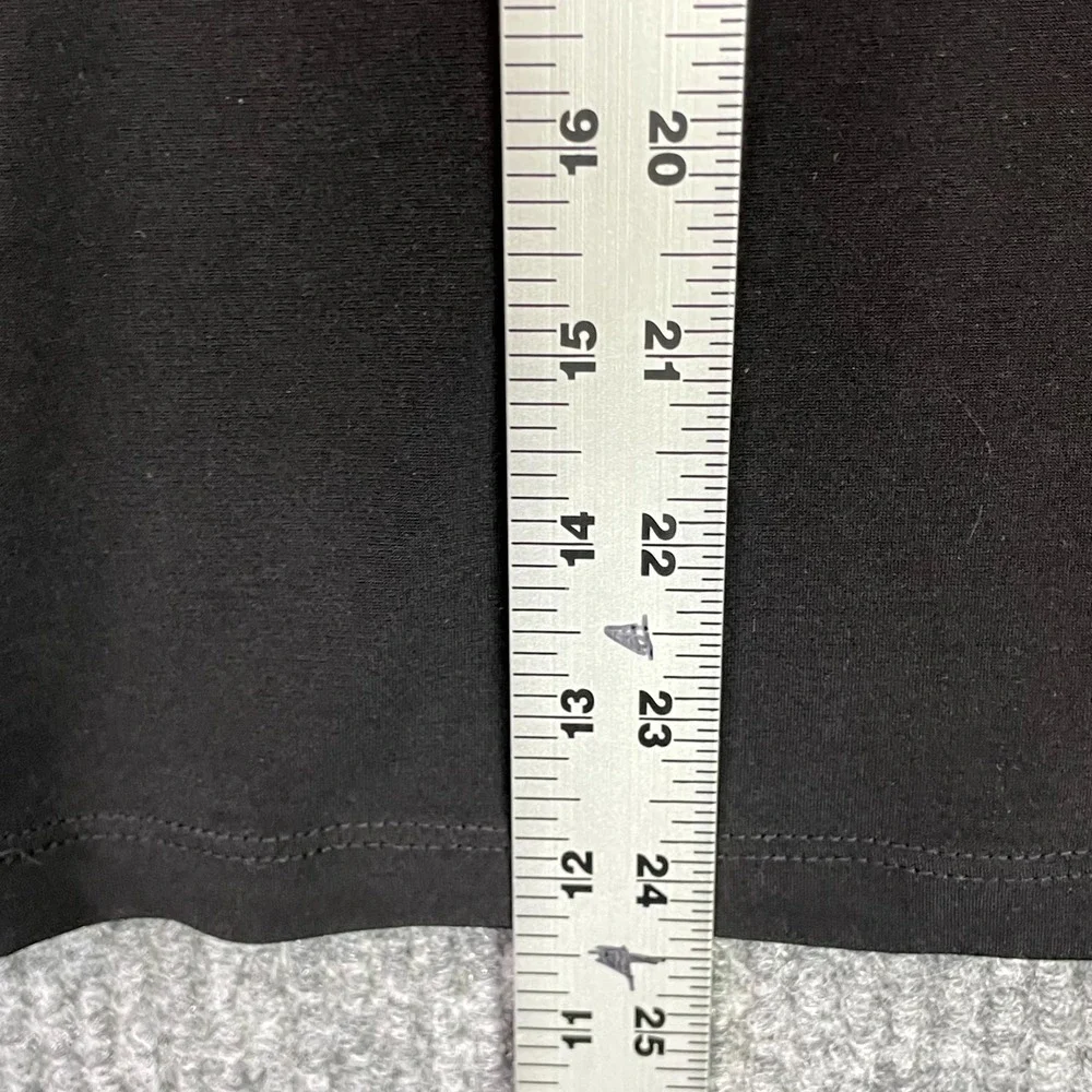Michael Kors Top Womens Medium Black Slit Sleeve Round Neck Gorpcore Streetwear